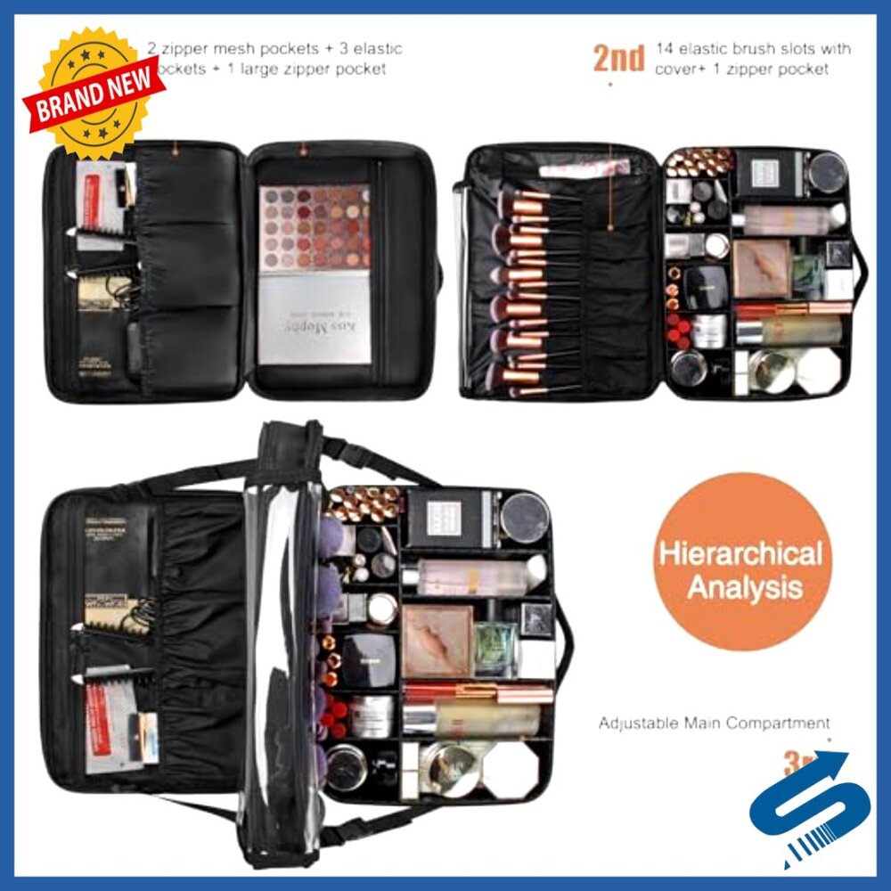 Extra Large Professional Makeup Train Case with A… - image 3